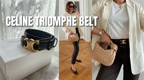 celine brown belt|celine triomphe belt size comparison.